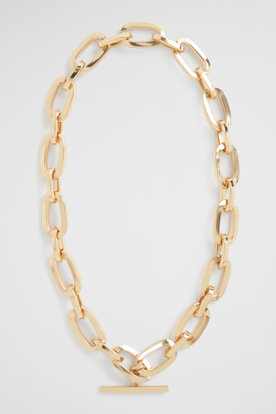 TBar Link Necklace  Gold