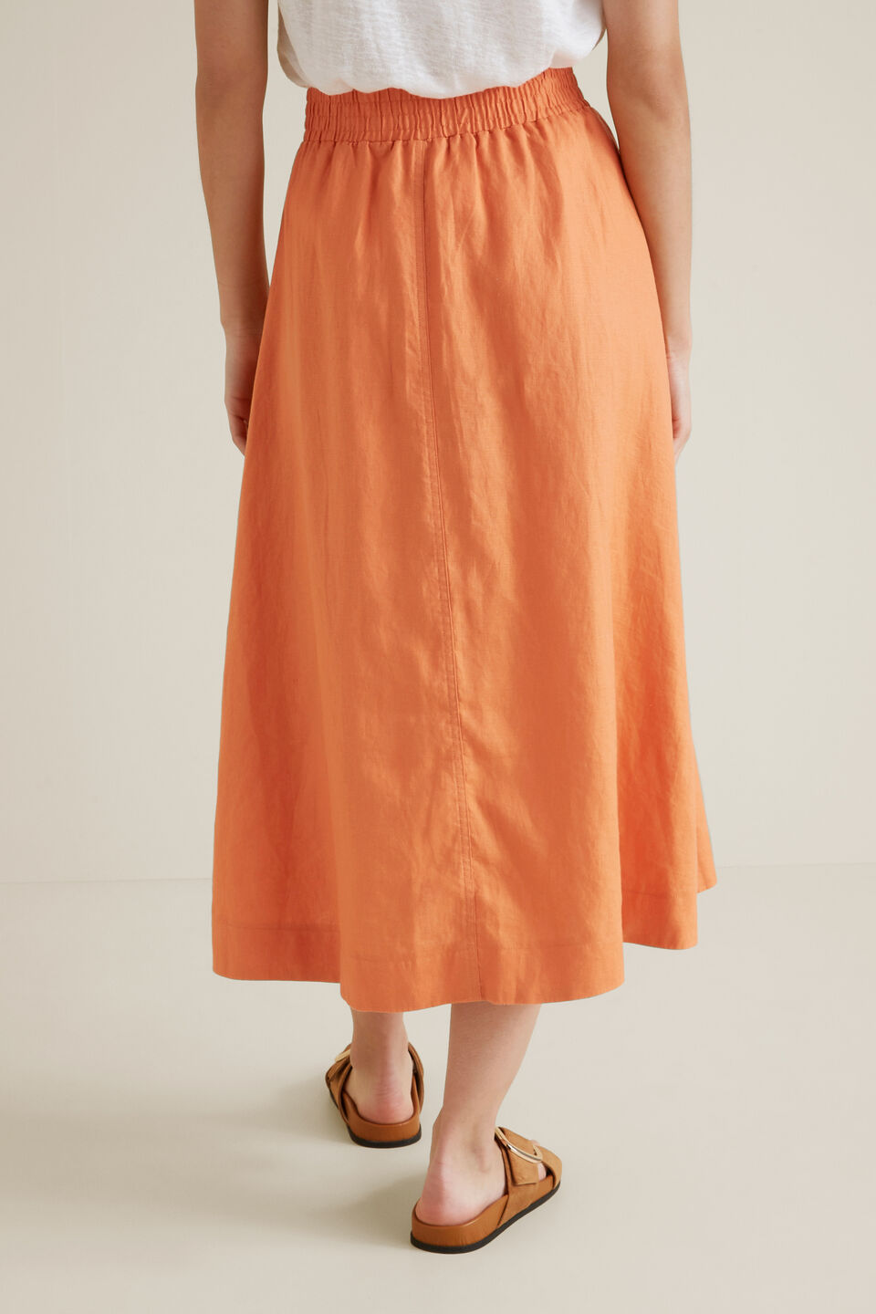 Linen Flowing Skirt  