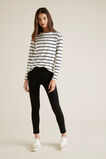 Slouchy Basic Tee  Black Stripe  hi-res