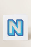 Large Blue Letter Card  N  hi-res