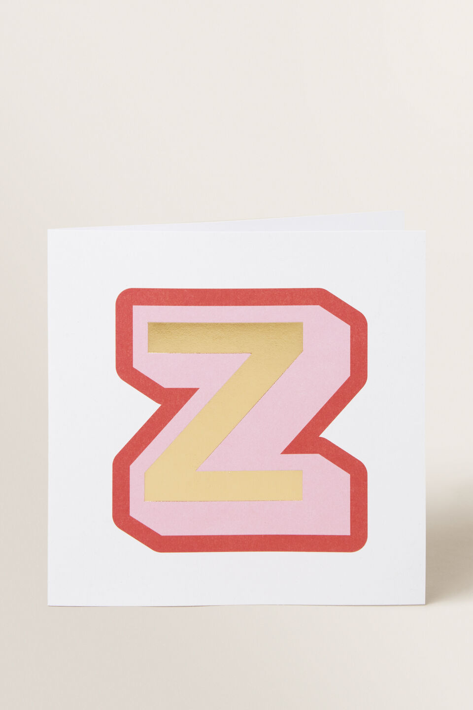 Large Red Letter Card  Z