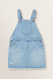 Distressed Denim Pinafore    hi-res