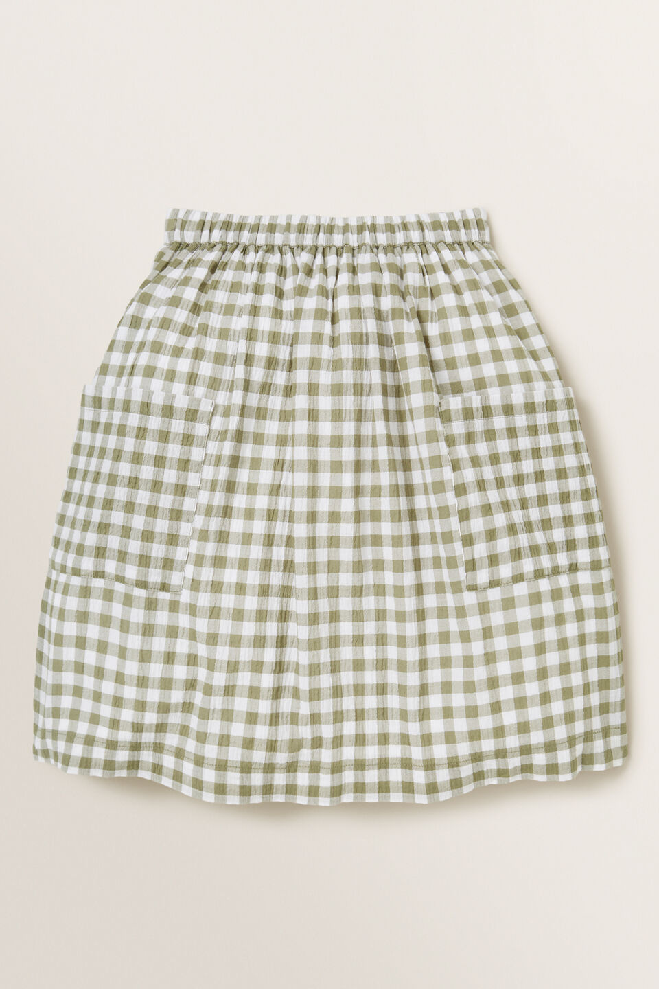 APR G GINGHAM MIDI SKIRT  