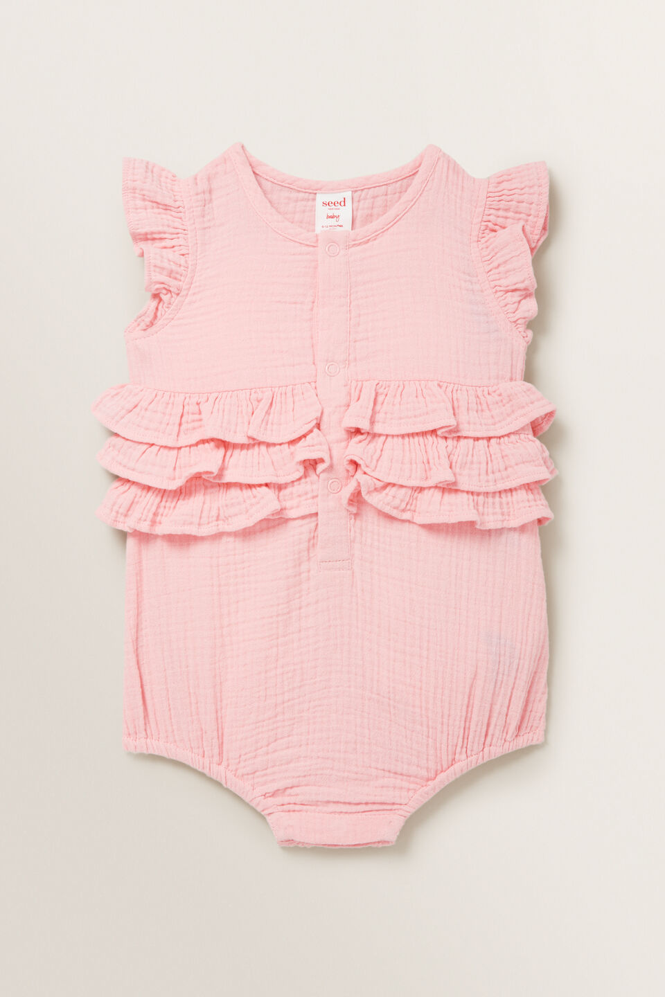 Frill Cheesecloth Onesie  