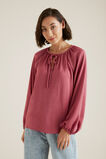 Floaty Blouson Tie Blouse    hi-res