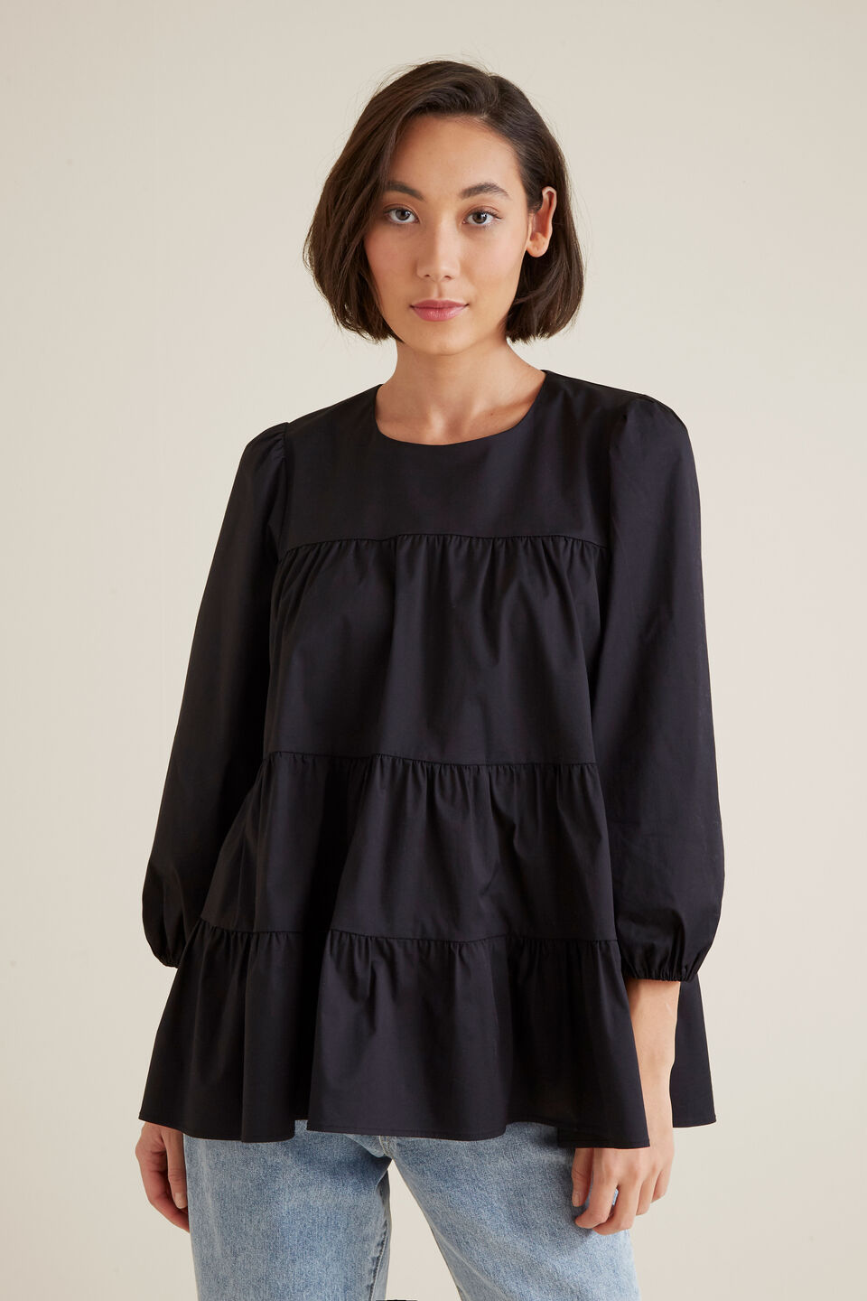 Tiered Smock Blouse  