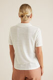 Collared Linen Rib Top    hi-res