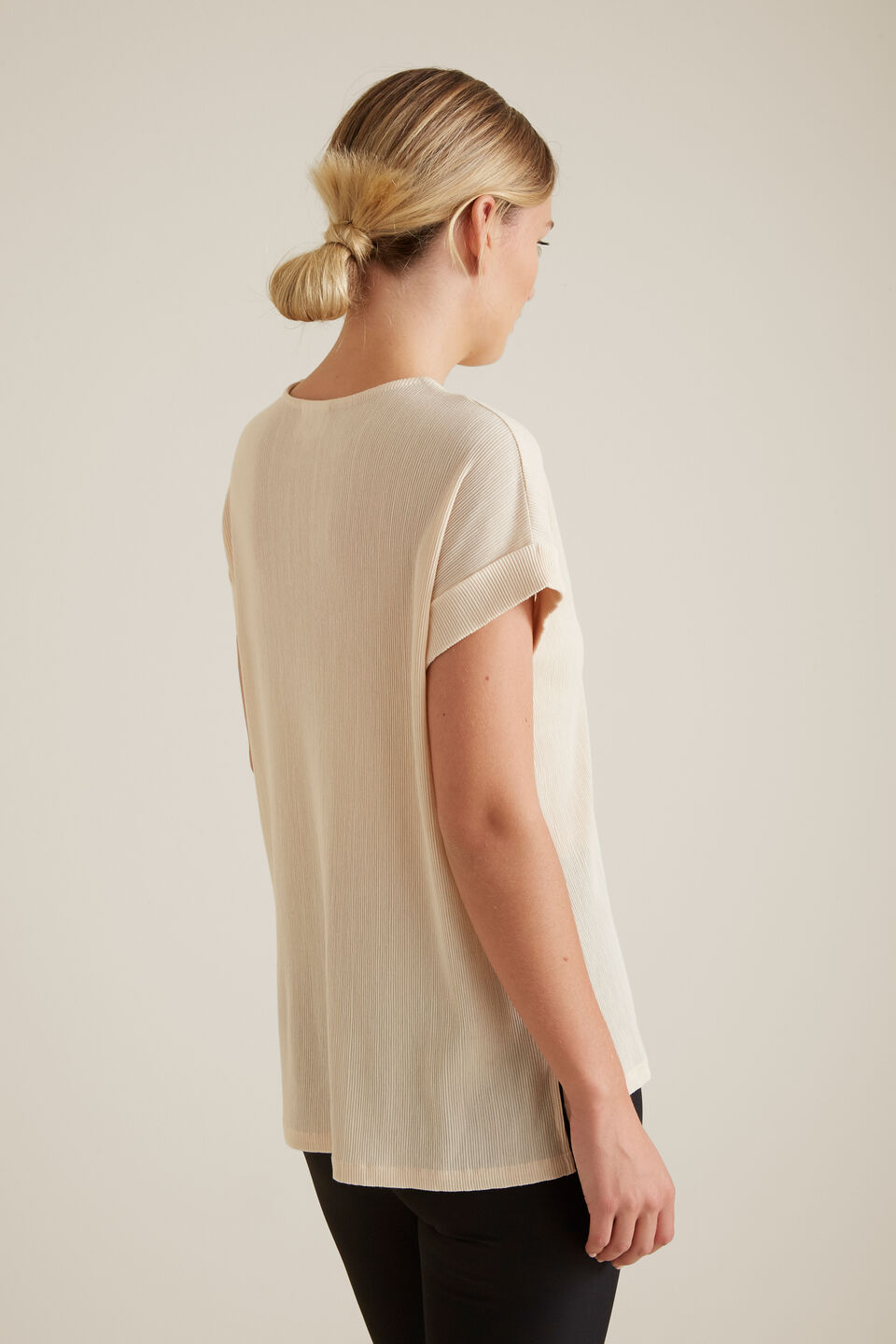 Micro Pleat Tee  