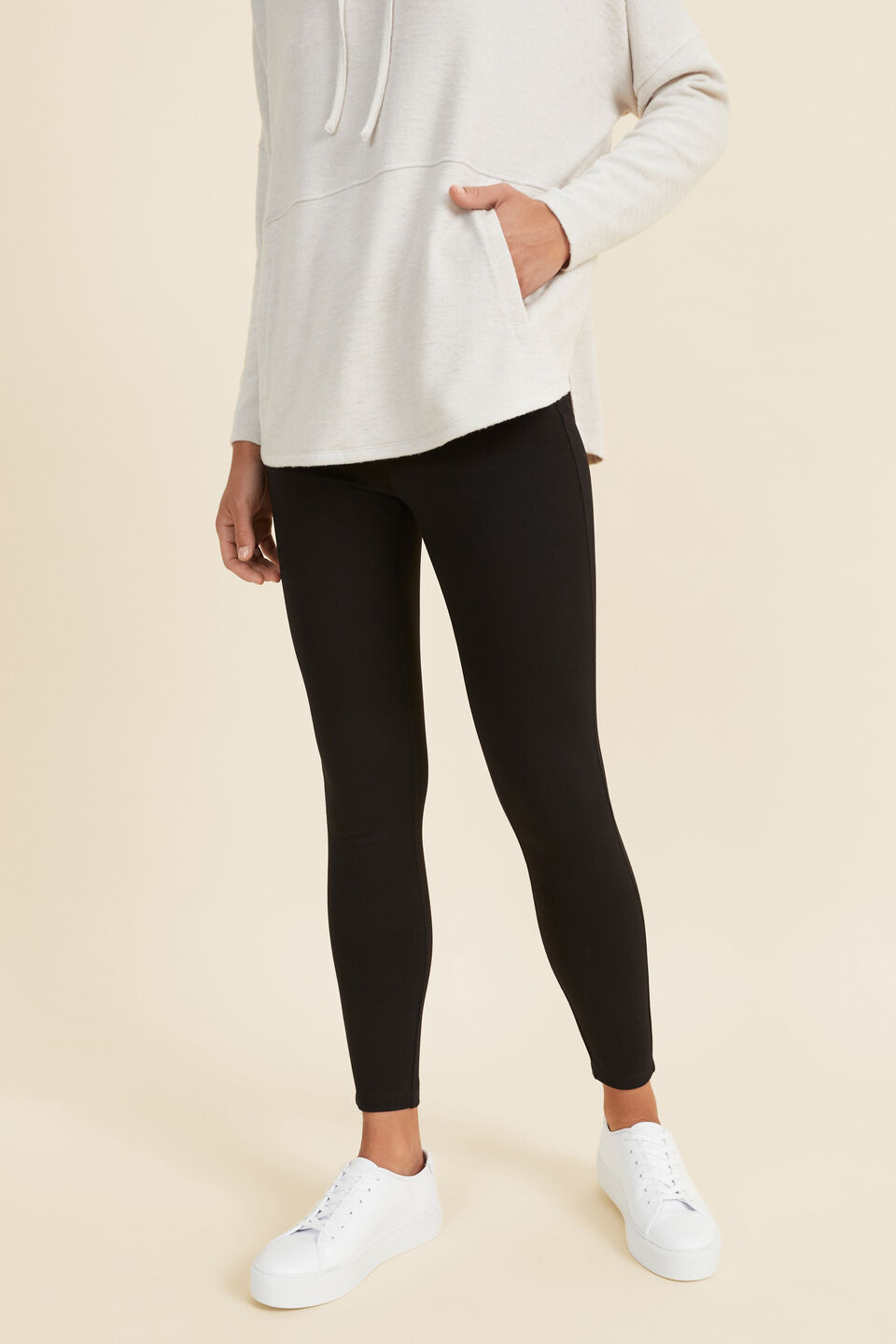 Basic Ponte Pant  Black