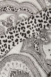 Paisley Leopard Scarf  Black White  hi-res