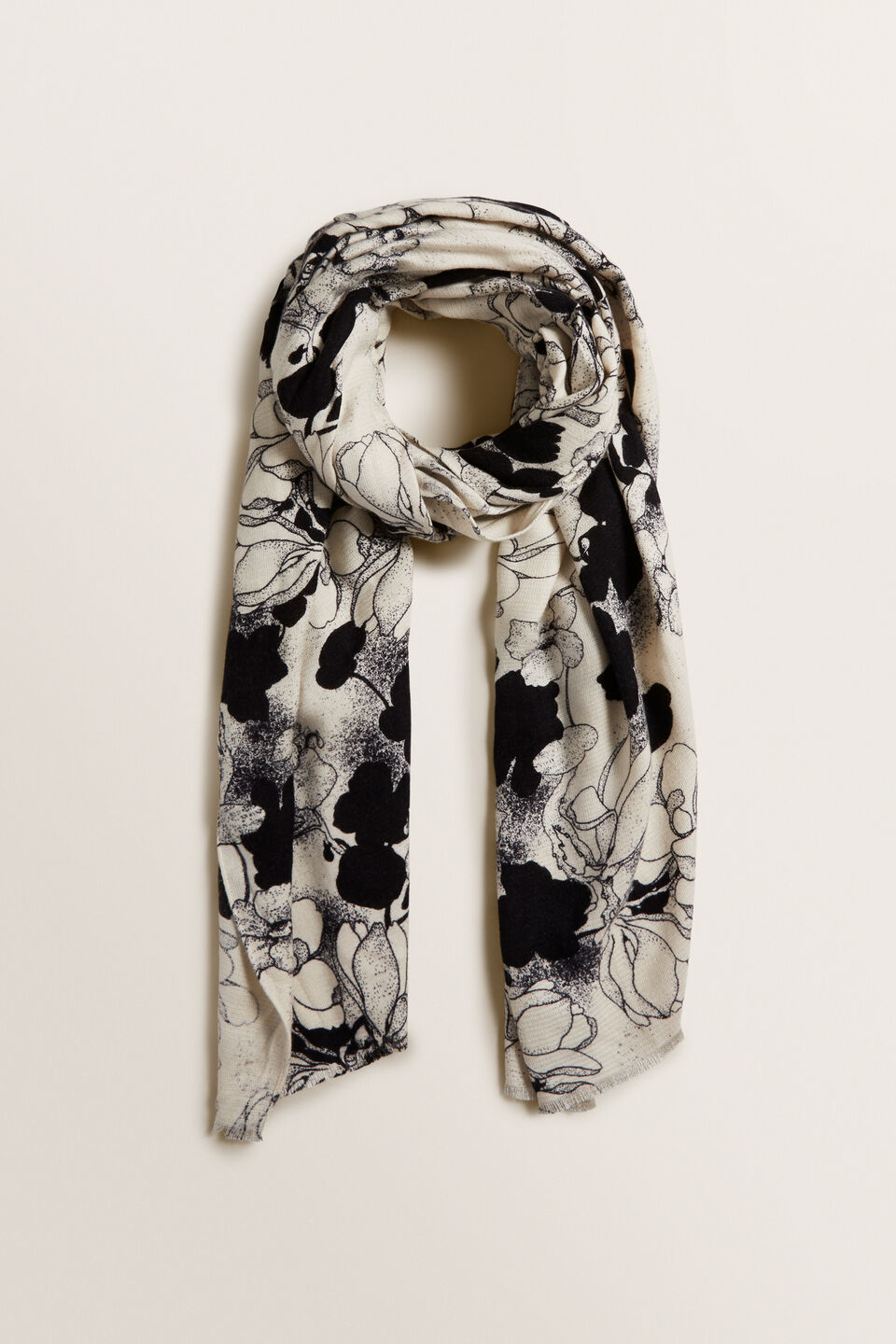 Winter Floral Scarf  