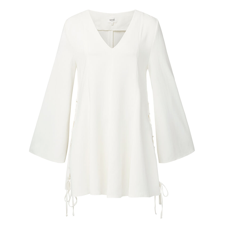 Collection Bell Sleeve Tie Top  