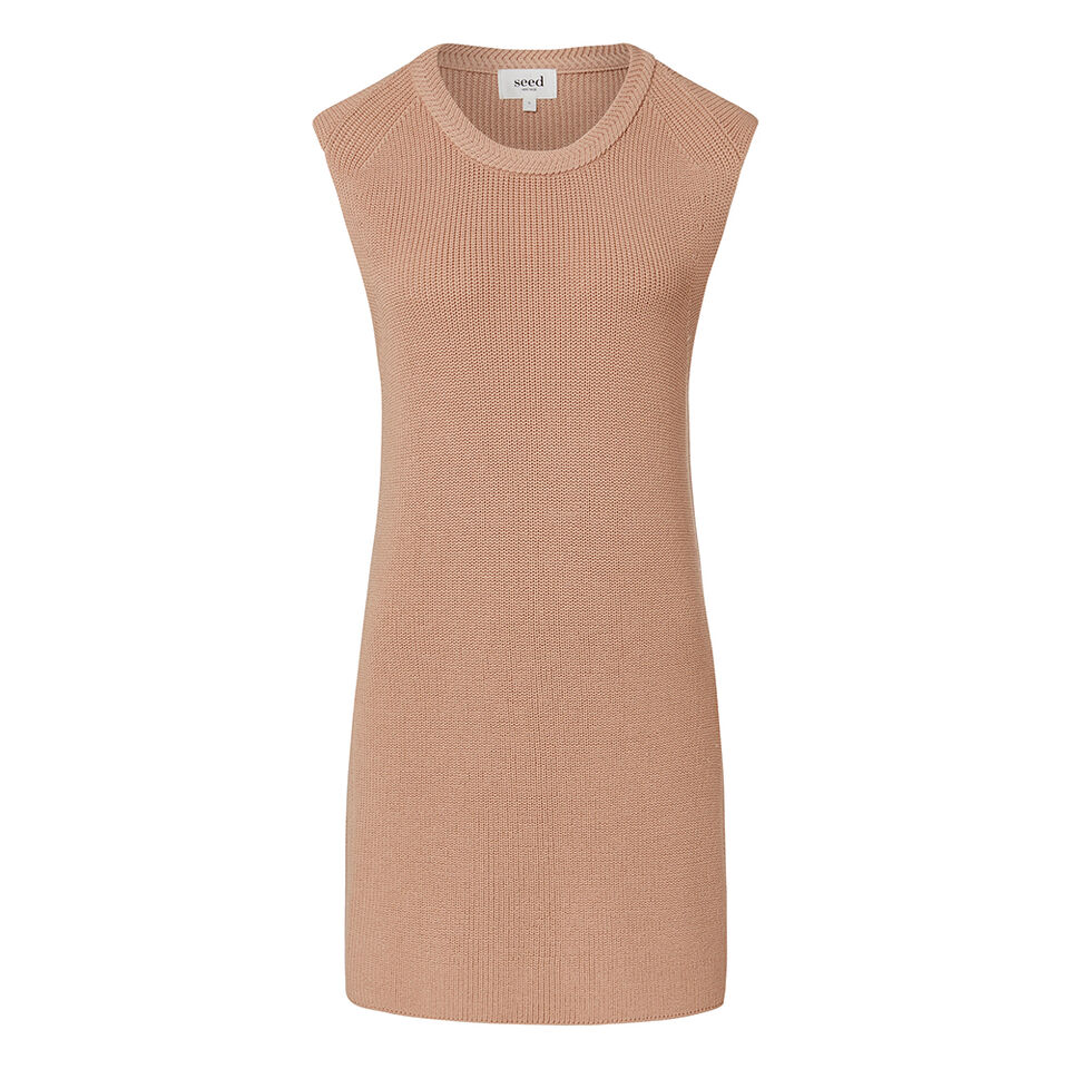 Collection Longline Crepe Knit Tank  