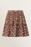 Linen Tiered Skirt  Taffy  hi-res