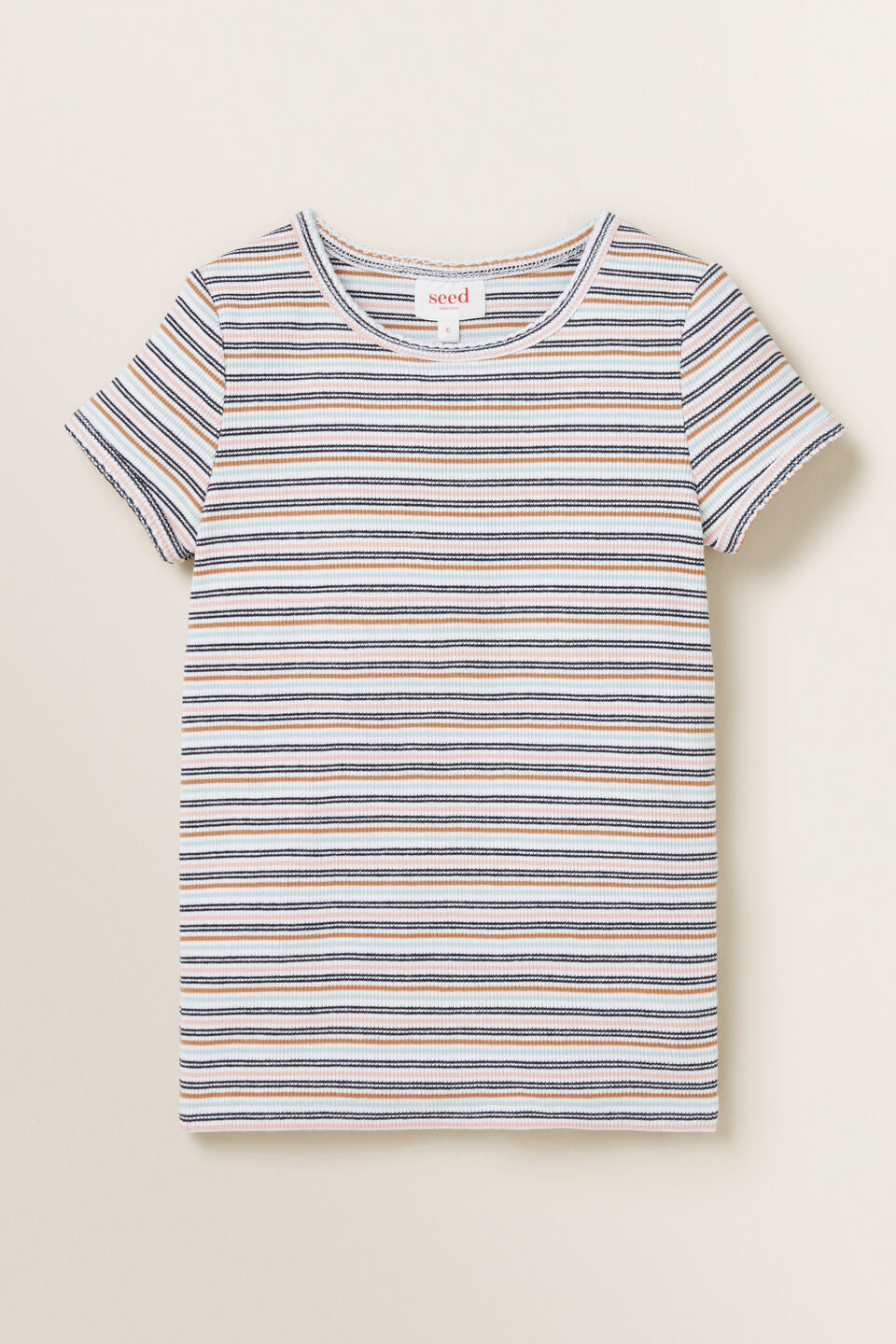 Stripe Rib Tee  