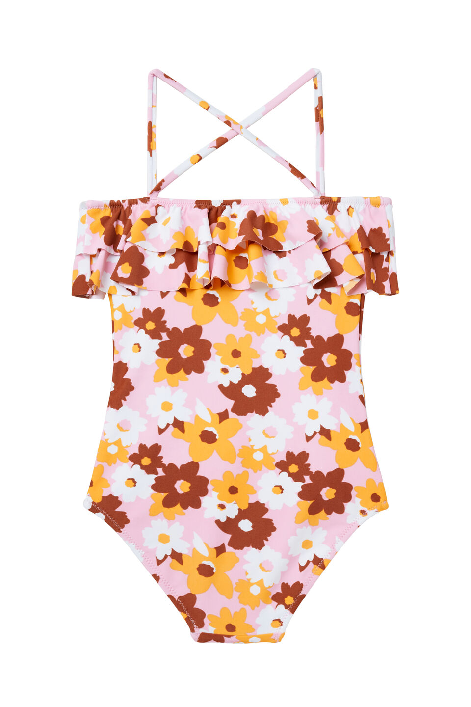 Floral Frill Bather  Multi