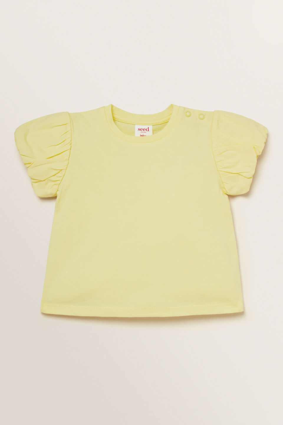 Spliced Puff Tee  Lemon