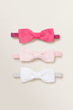 3 Pack Bow On Elastic    hi-res