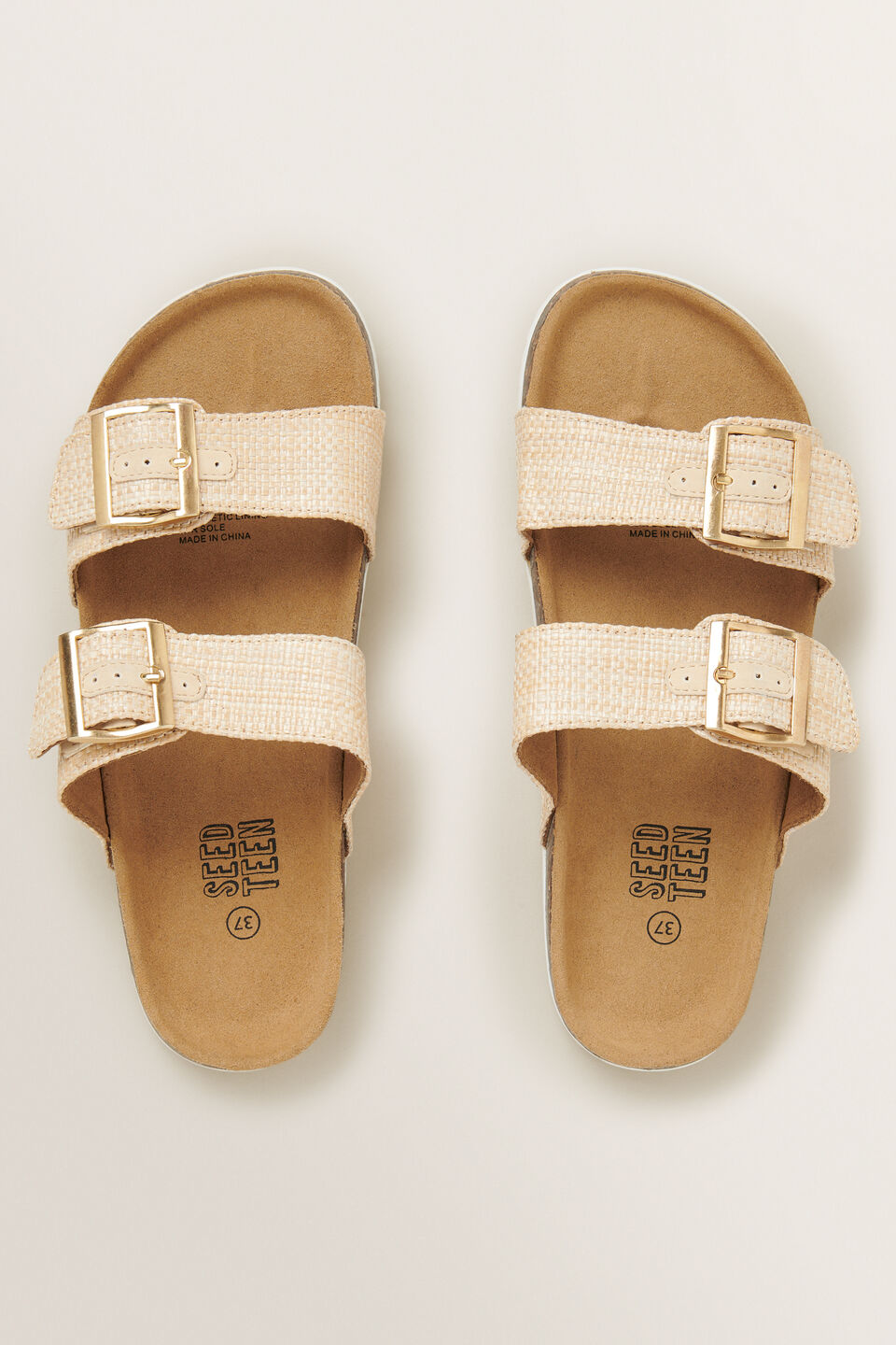 Woven Buckle Slides  