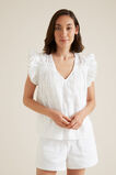 Self Check Frill Top  Whisper White  hi-res