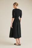 Embroidered Shirred Dress    hi-res