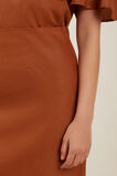 Core Linen Slip Skirt  Earth Red  hi-res
