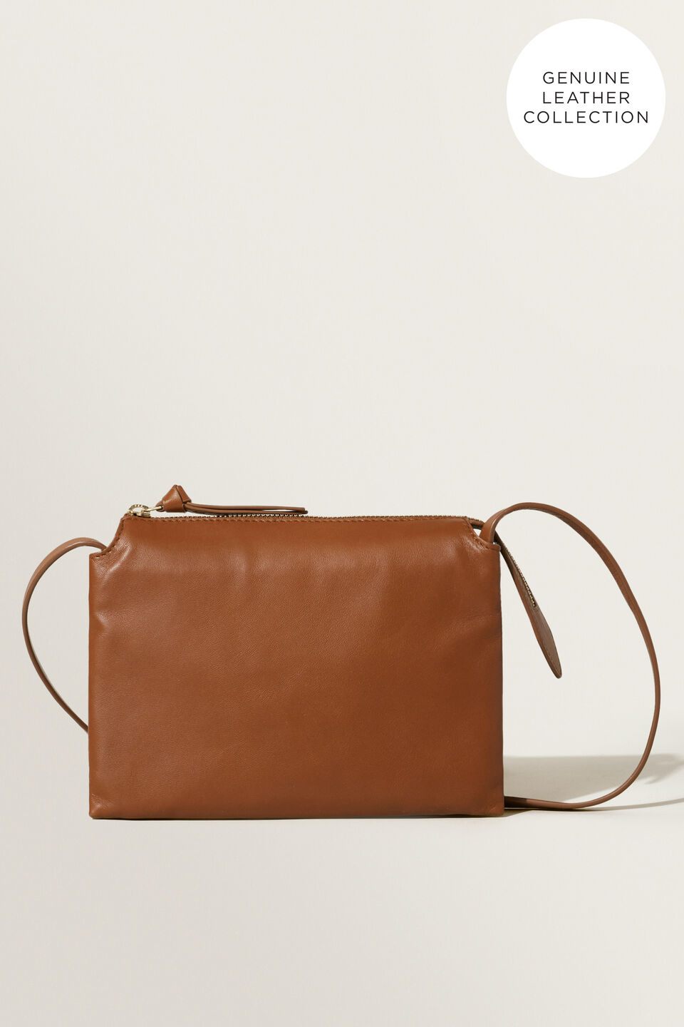 Leather Duo Sling  Tan