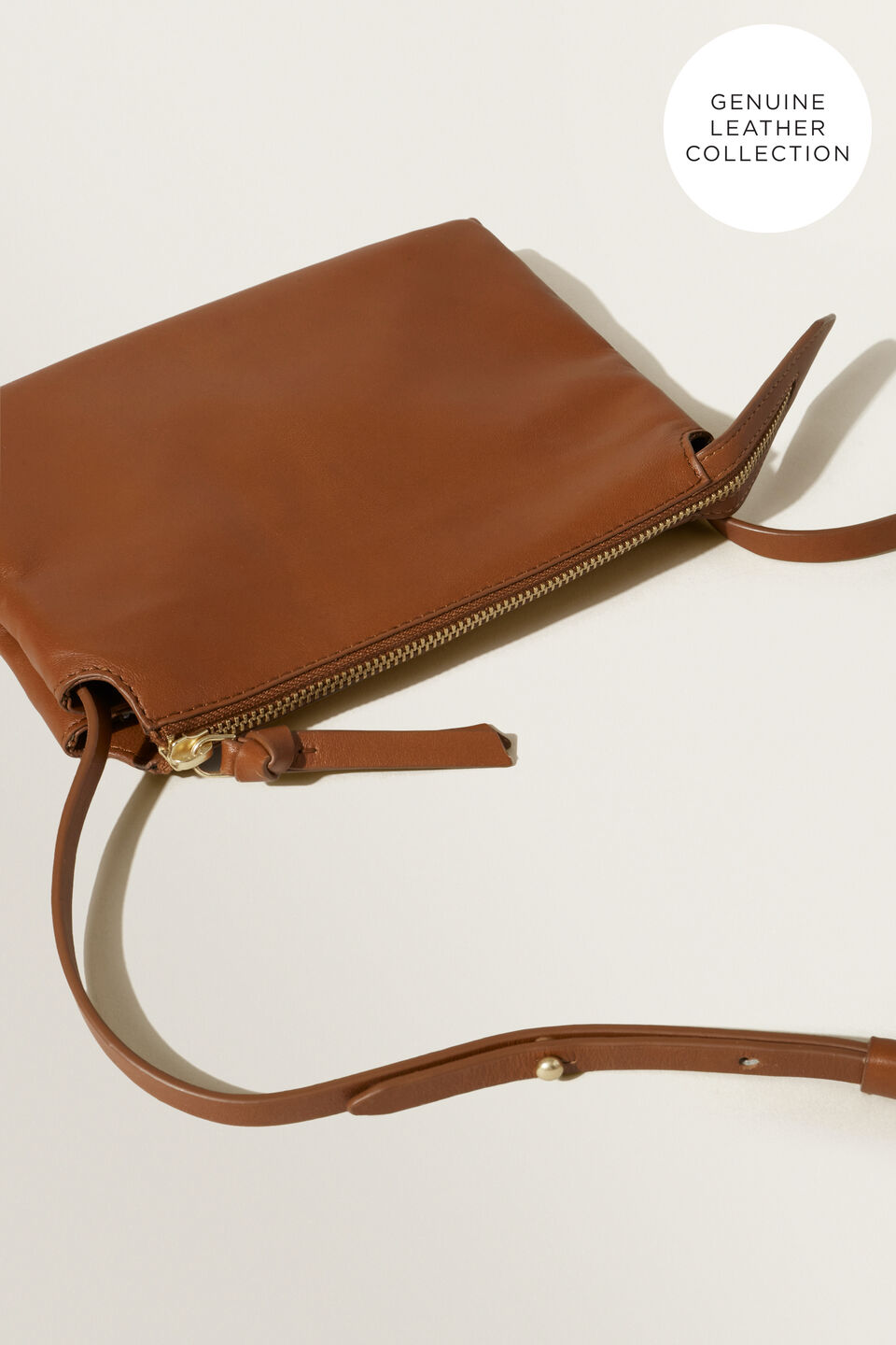 Leather Duo Sling  Tan