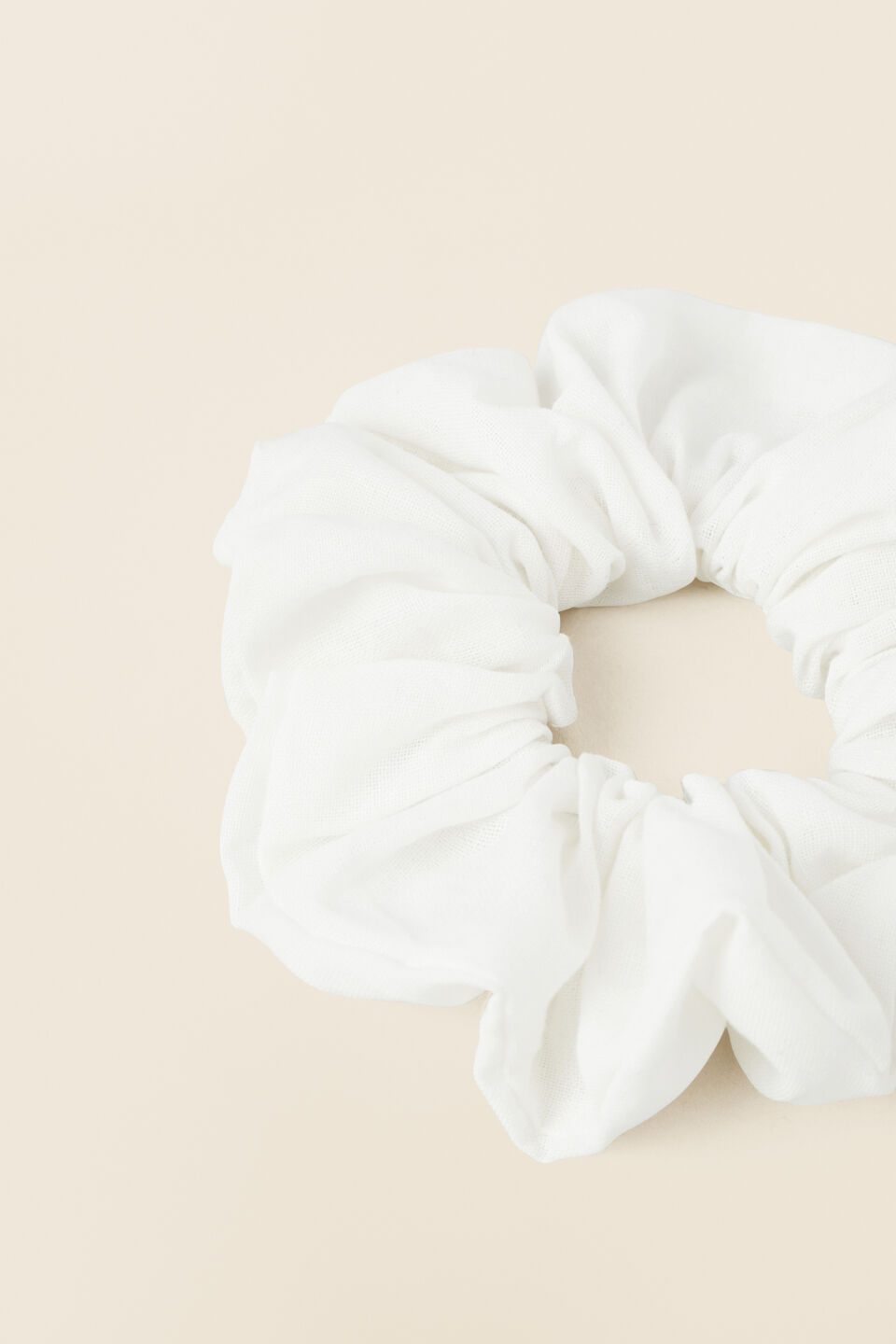 Linen Scrunchie  Cloud Cream