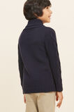 Cable Shawl Knit  Midnight Blue  hi-res