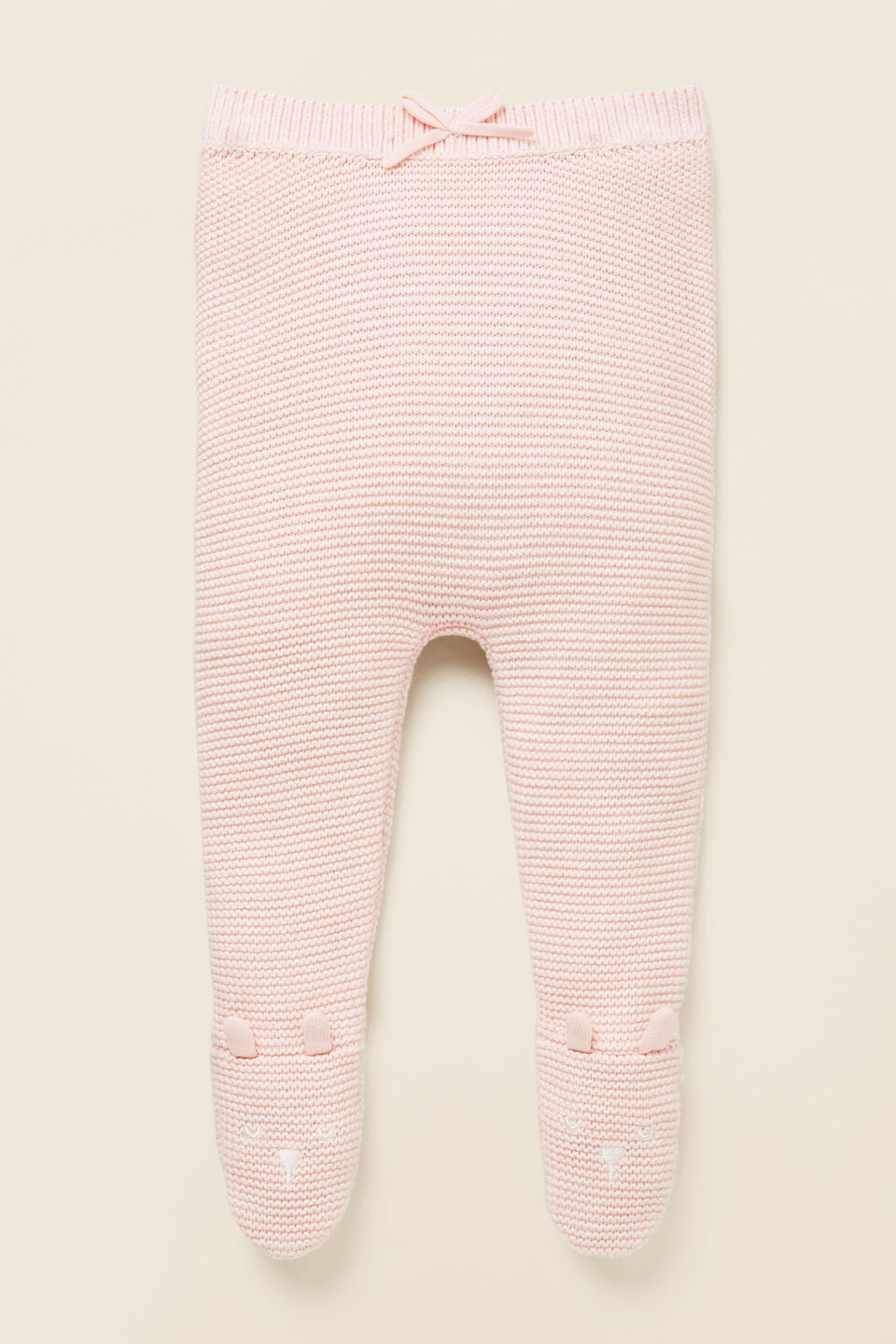 Mixy Knit Footed Legging  Pretty Pink