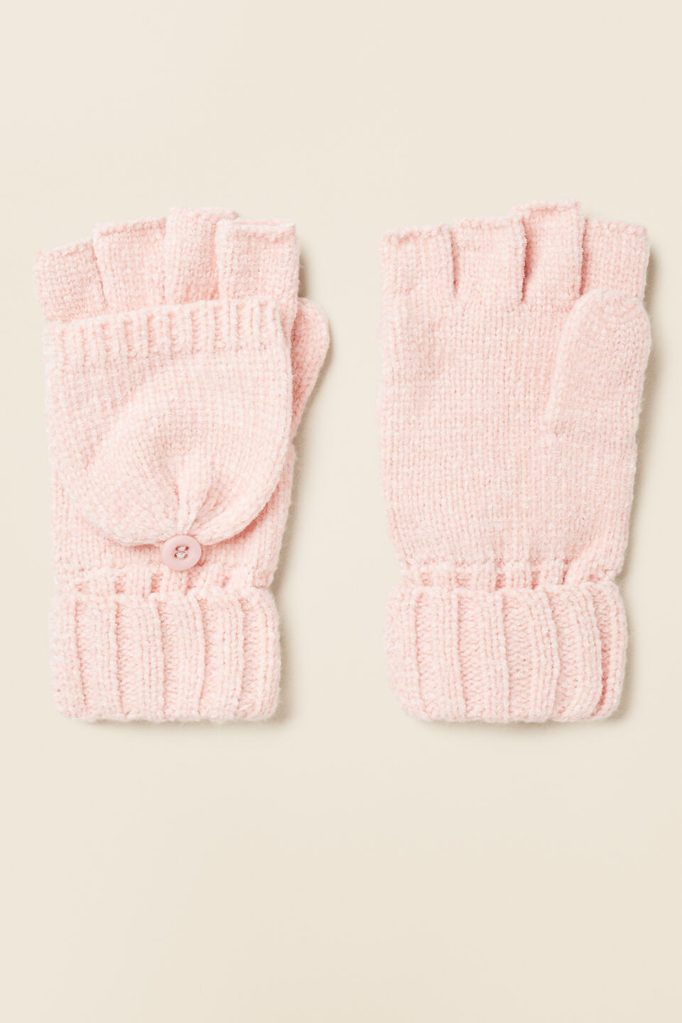 Chenille Mittens  Dusty Rose