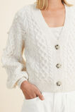 Chunky Pom Pom Cardigan  Oat Marle  hi-res