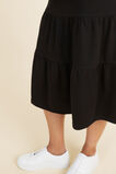 Jersey Tiered Midi Dress  Black  hi-res