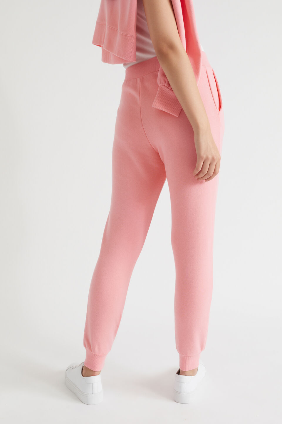 Terry Tie Front Trackpant  Bubblegum Pink
