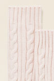 Cable Knit Bed Sock  Pale Pink  hi-res