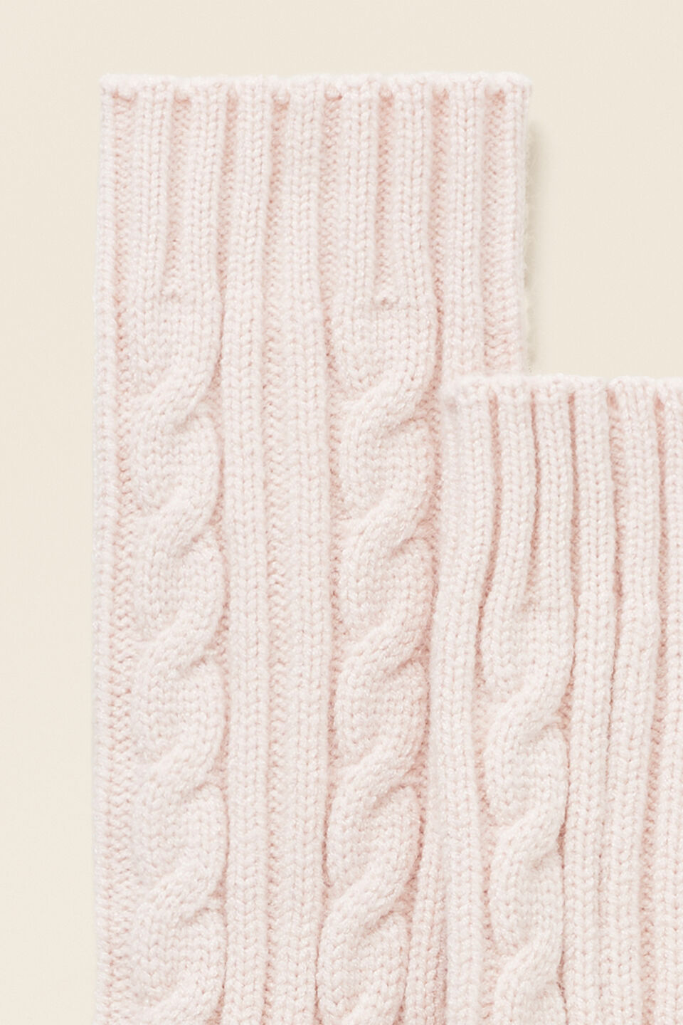 Cable Knit Bed Sock  Pale Pink