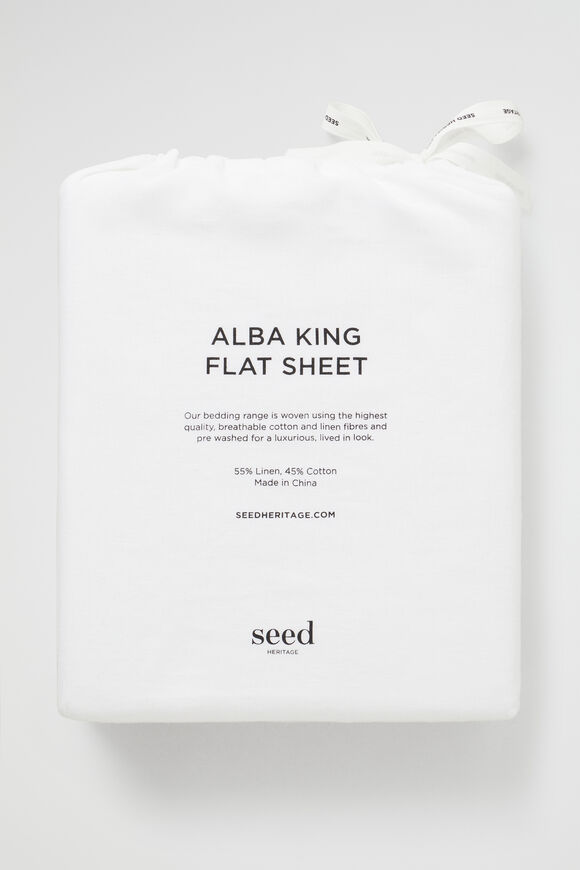 Alba King Flat Sheet  White  hi-res