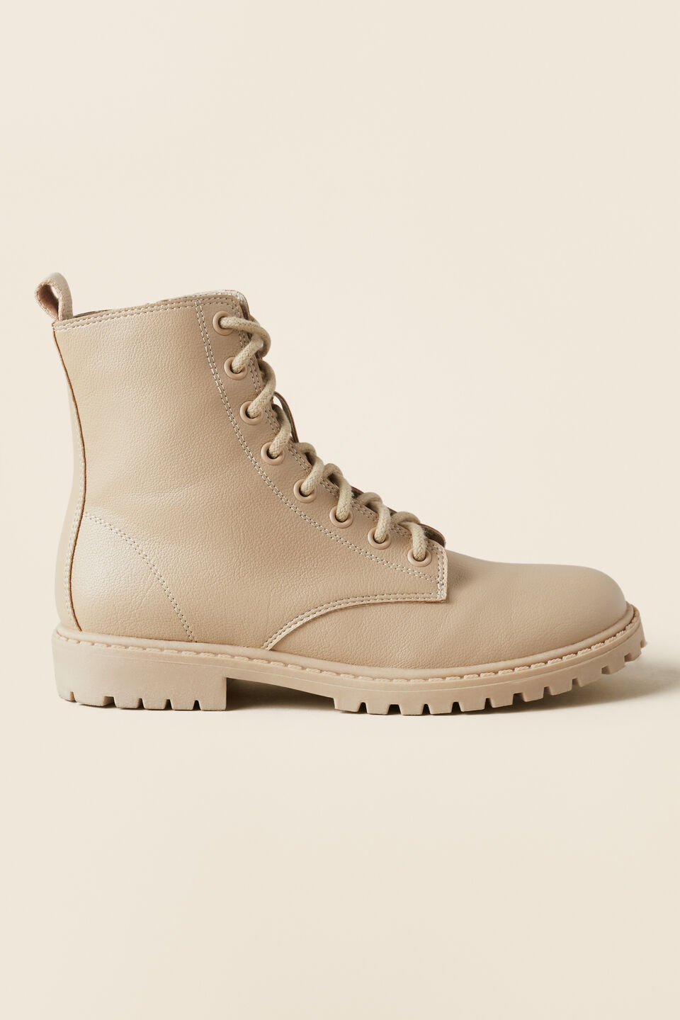 Lace Up Hiking Boot  Stone
