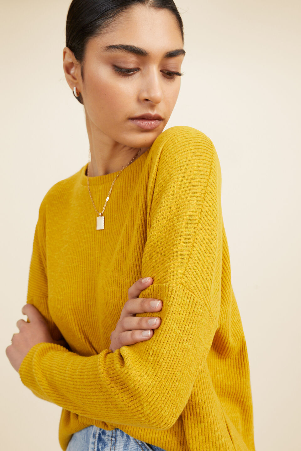 Supersoft Relaxed Top  Turmeric
