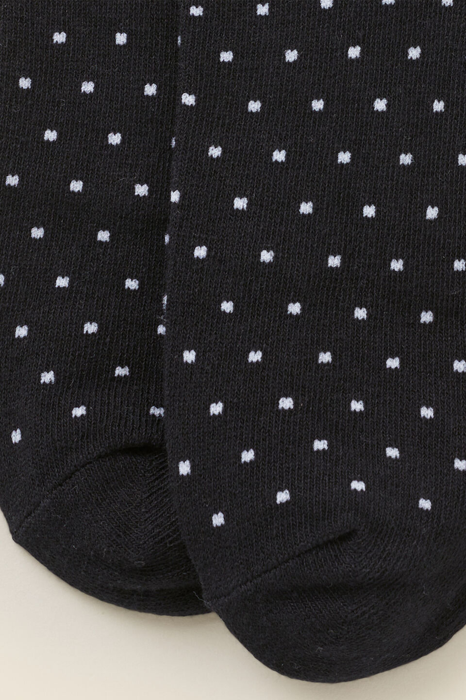 Polka Dot Ankle Sock  Black