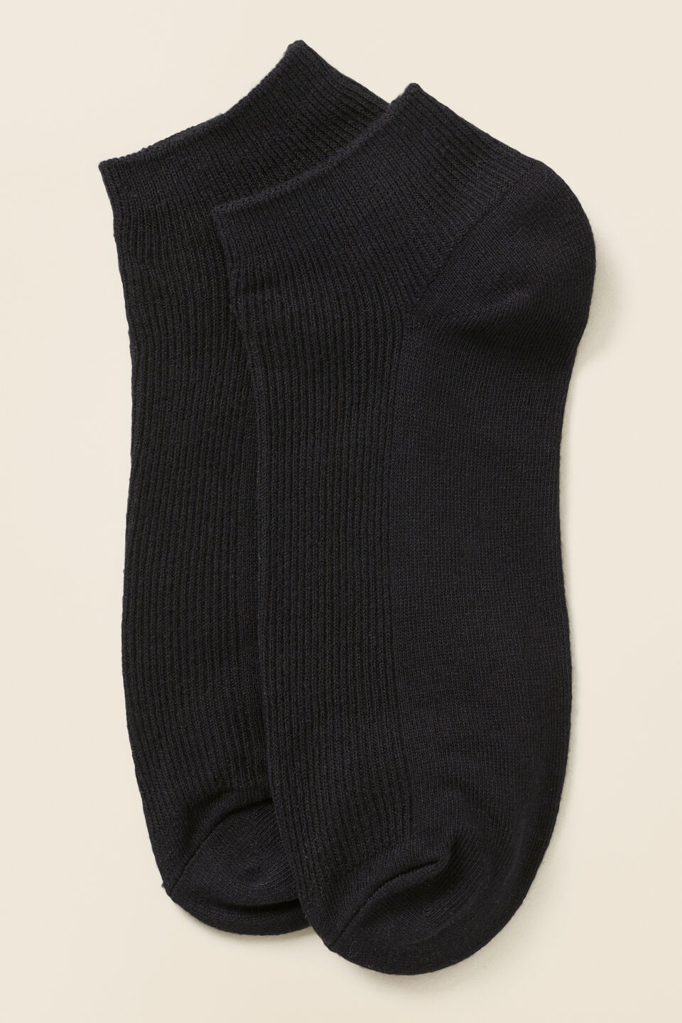Micro-Rib Ankle Sock  Black