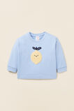 Lemon Motif Sweat  Powder Blue  hi-res