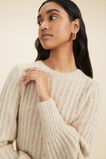 Blouson Sleeve Knit Dress  Pebble Cream Marle  hi-res