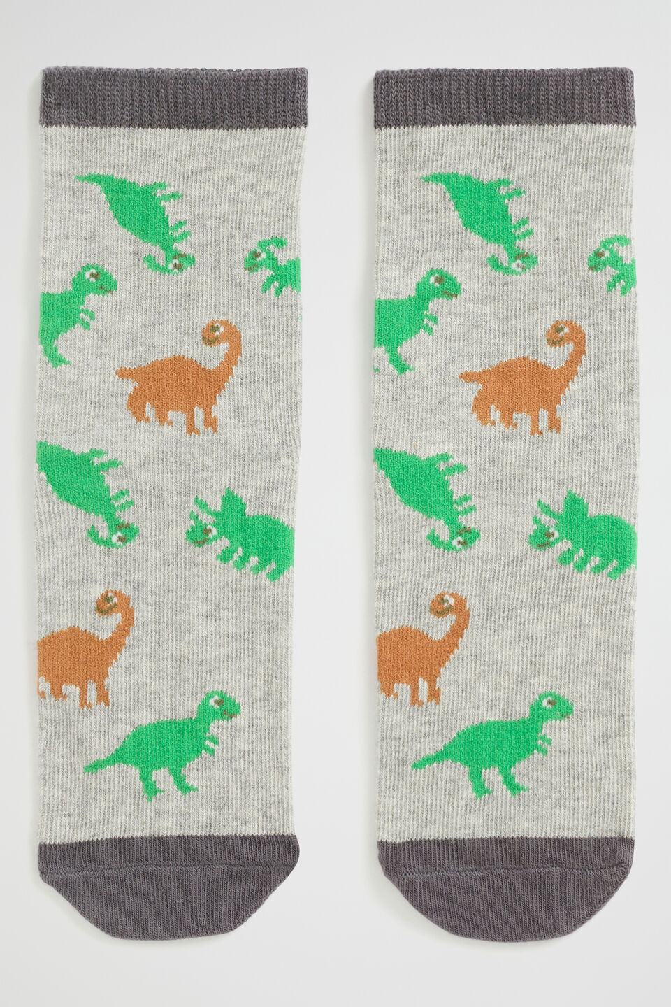 Dino Sock  Mid Grey Marle