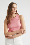 Fitted Rib Tank  Bubblegum Pink  hi-res