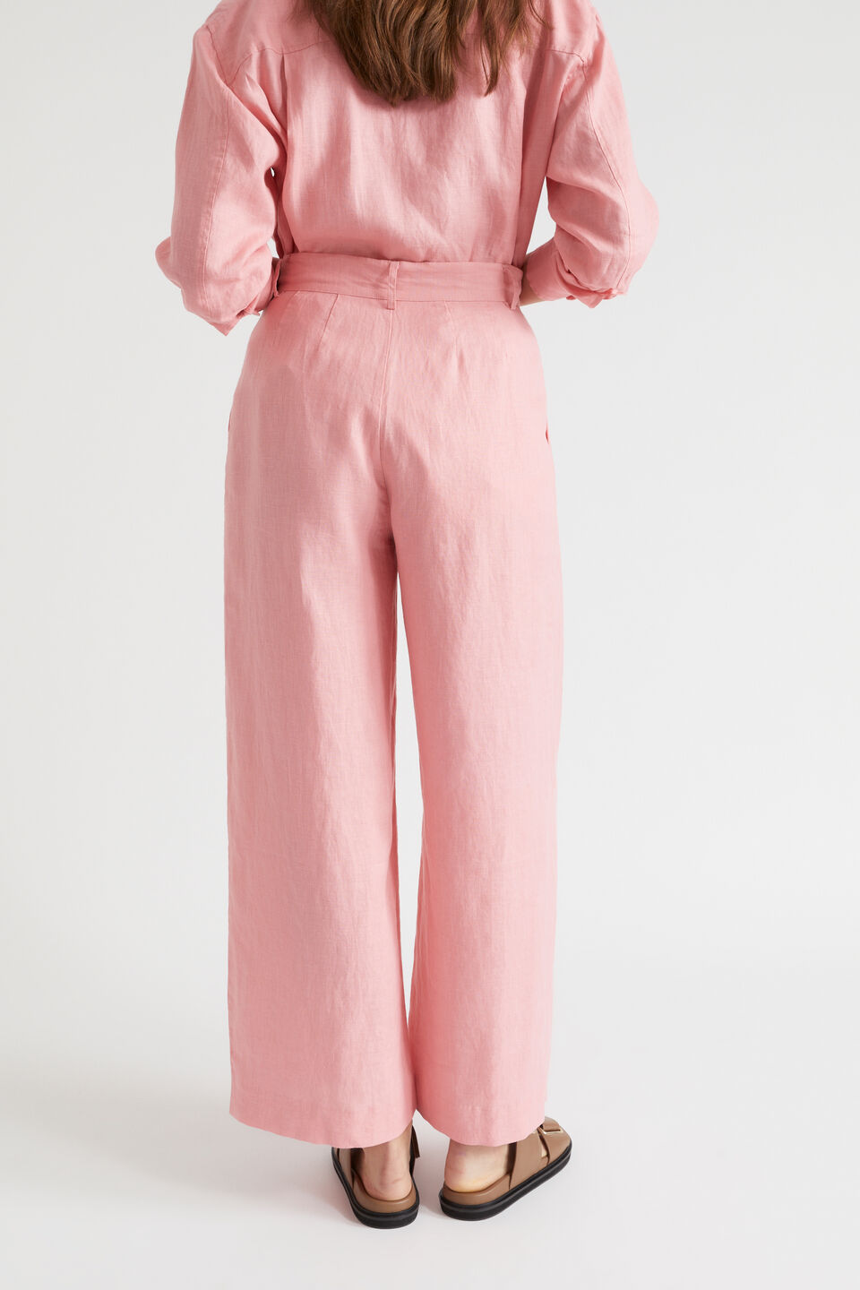 Linen Palazzo Pant  Bubblegum Pink