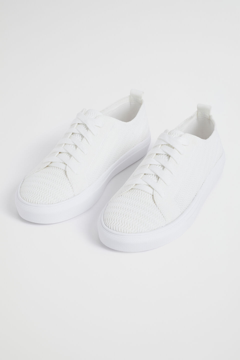 Josie Knit Sneaker  Whisper White