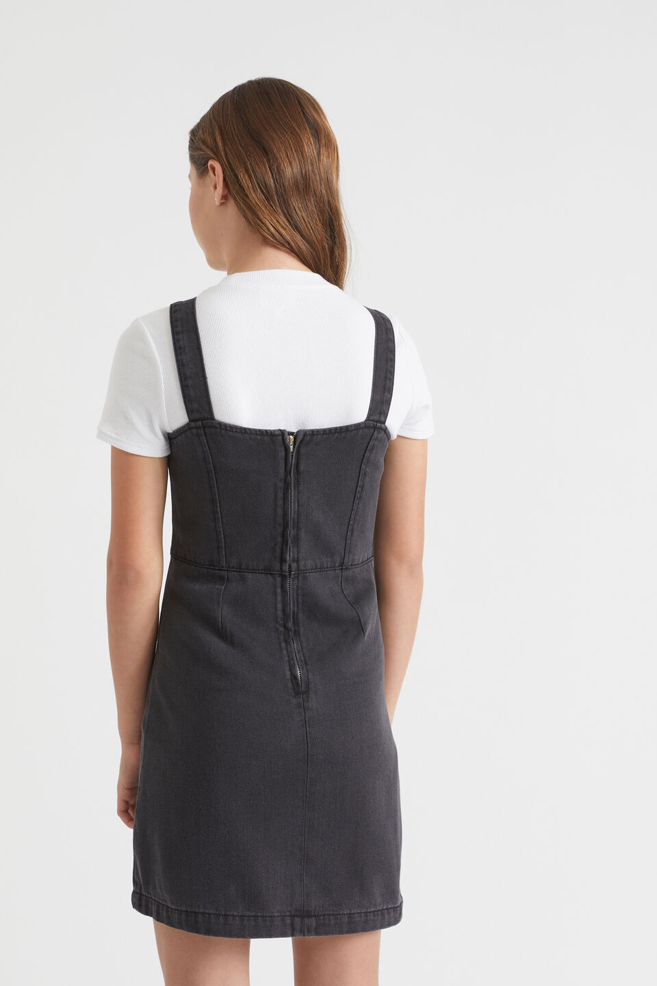 Denim A-Line Dress  Black Wash