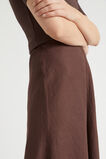 Core Linen Midi Swing Skirt  Deep Raisin  hi-res